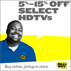 BestBuy 5-15% off HDTV Coupon