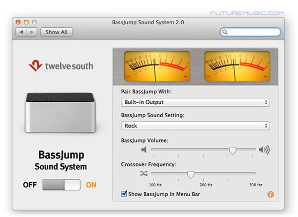 The BassJump software interface has just been upgraded to version 2.0