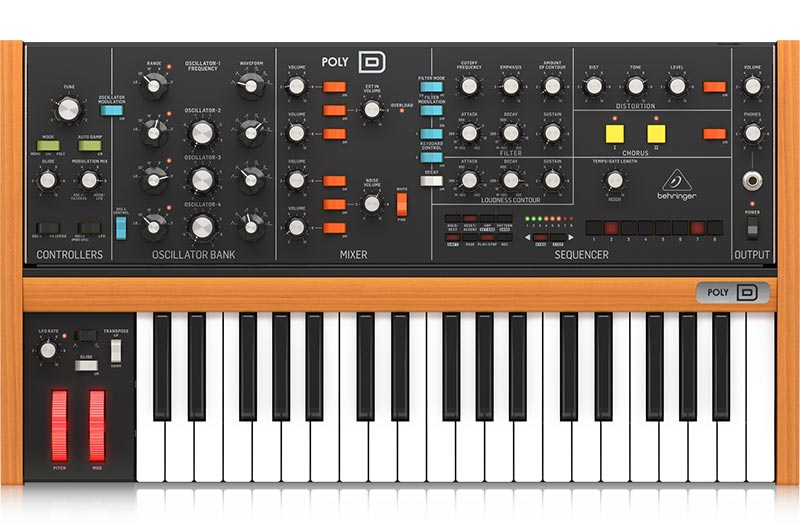 Behringer Announces Poly D Analog Synthesizer Top