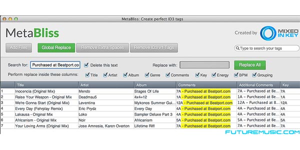 Mixed In Key MetaBliss ID3 Tag Editor