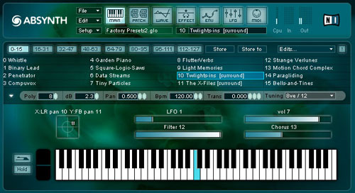 Absynth Main Window