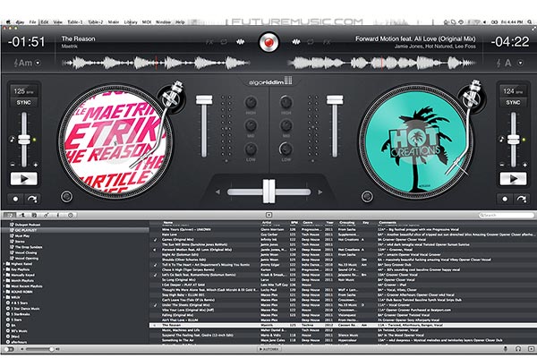 Although, still tied to the turntable paradigm, djay's interface is inviting