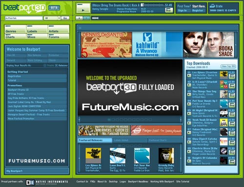 Beatport Version 3 Homepage