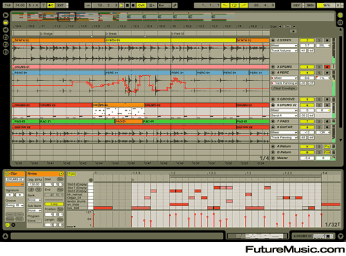 Ableton Live 5 Arrangement Window