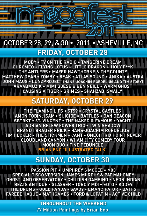 moogfest 2011 lineup