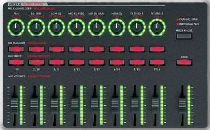 Korg Oasys Mixer/Modulation closeup