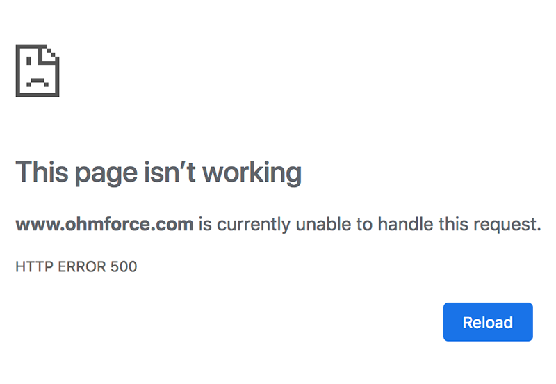 ohm-force website is not operating