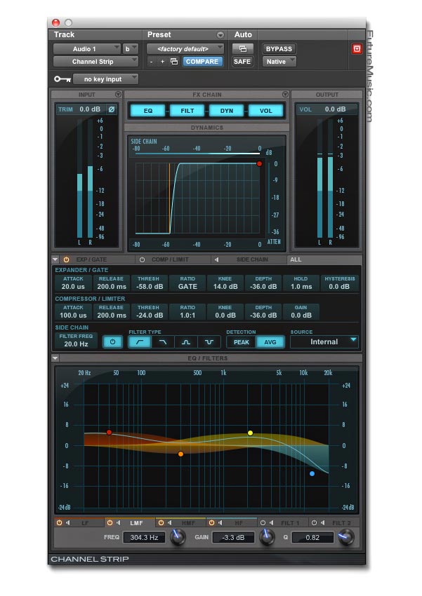 protools10 channel strip