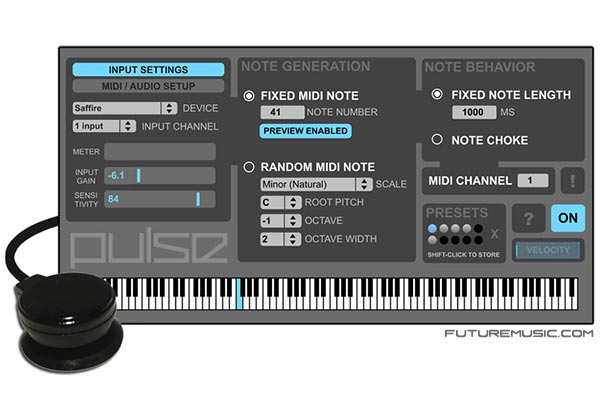 pulse piezo midi controller system