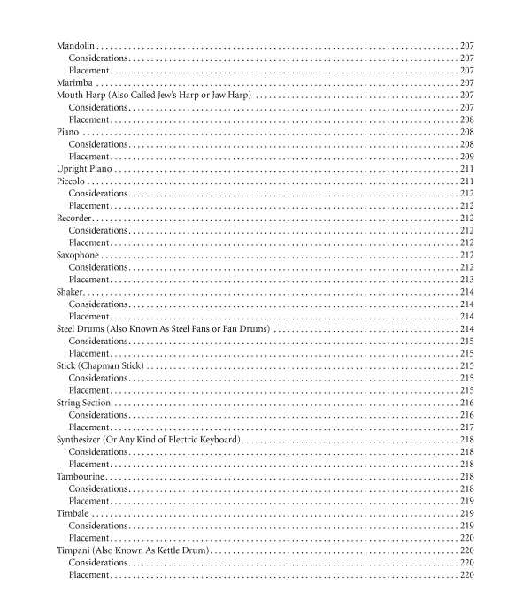 Microphone coverage in The Recording Engineer's Handbook, 2nd Edition By Bobby Owsinski