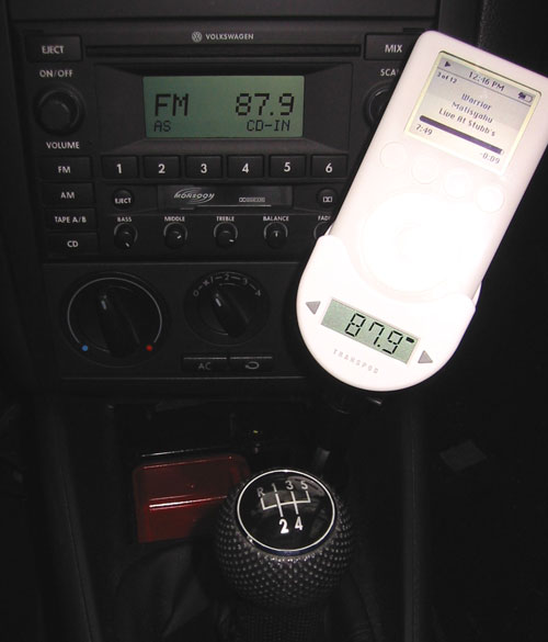 DLO TransPod FM Transmitter in the Volkswagen Jetta