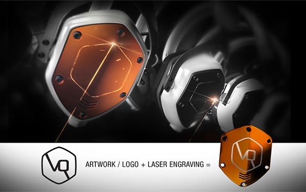 V-Moda's XS Headphones can be customized with your logo