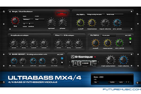 G-Sonique Releases Ultrabass MX4/4 Acid Synth Plug-In For Windows