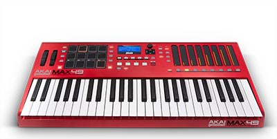 Akai Unleashes New Max49 USB/MIDI/CV Keyboard Controller With LED Touch Faders