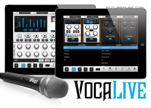 IK Multimedia Premiers VocaLive – Vocal Processor For iPad